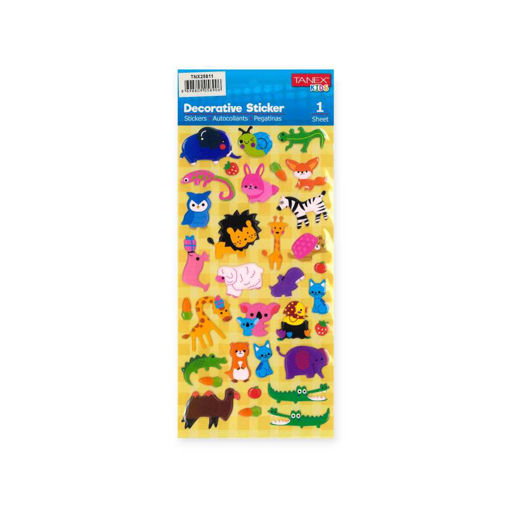 Picture of TANEX KIDS DECORATIVE CUTE JUNGLE ANIMAL STICKERS